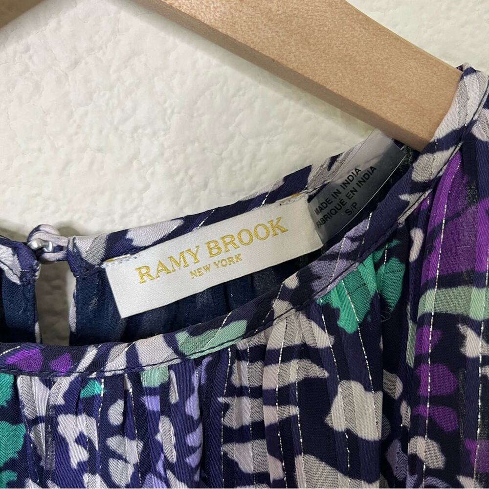 Ramy Brook Audrey Butterfly Print Sleeveless Purple Maxi Dress Womens Size S - Picture 5 of 9